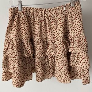 VESTIQUE RED/CREAM DESIGN SKIRT